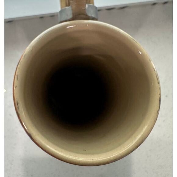 RARE VINTAGE 4 LITER GERZ 22” TALL, "TOWER WITH STROLLING COUPLE" GERMAN STEIN - Picture 7 of 8